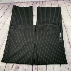 NWT New Directions B&W Pinstripe Work Pants 14